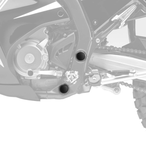 Pyramid Plastics Pyramid frame end caps | matte black | honda crf 250 l 2012>current